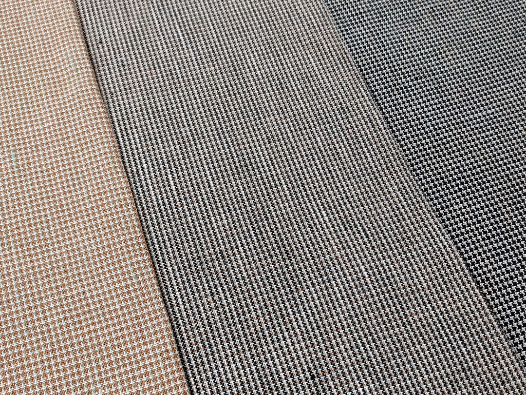 Linen Rayon Blend Fabric - Micro Gingham Check, Soft Touch, Plain Weave 8049 8050 8051
