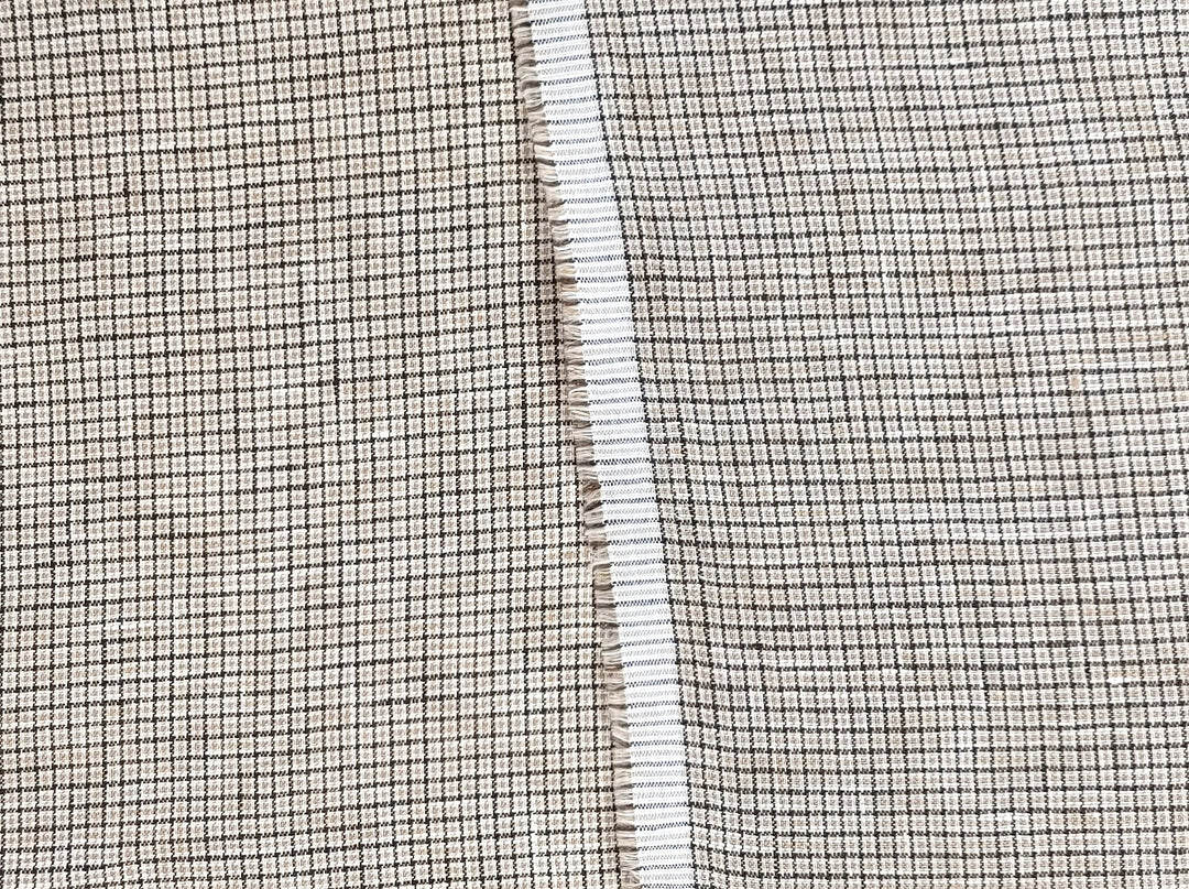 100% Linen Fabric – Fine 21s Yarn, Light & Soft Small Gingham Starcheck 6737 6748 7367