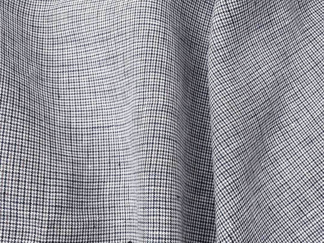100% Linen Fabric – Fine 21s Yarn, Light & Soft Small Gingham Starcheck 6737 6748 7367