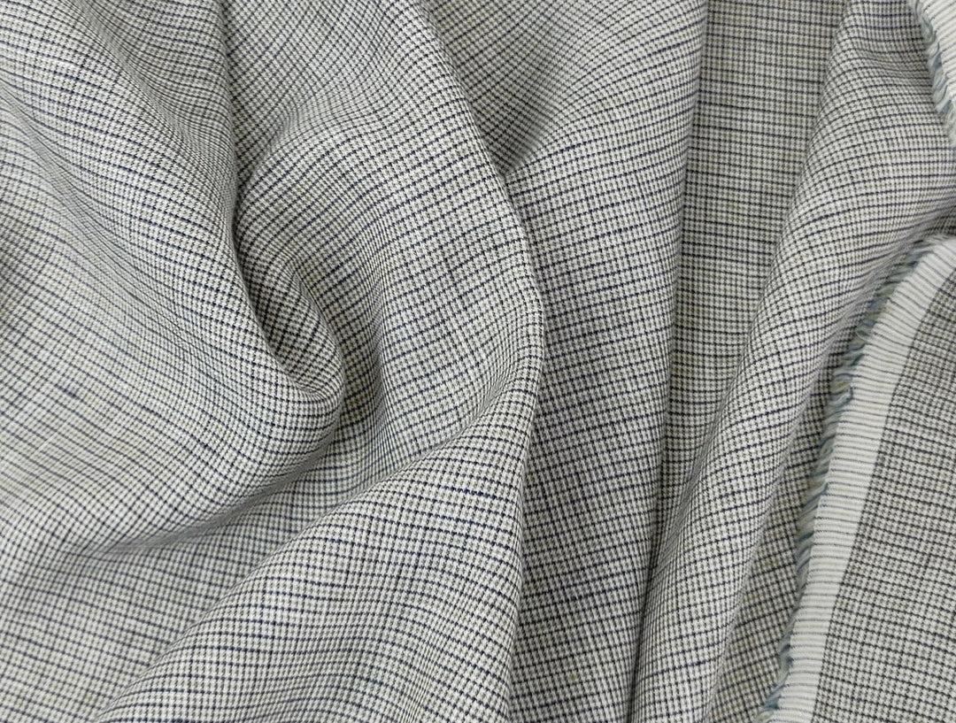 100% Linen Fabric – Fine 21s Yarn, Light & Soft Small Gingham Starcheck 6737 6748 7367