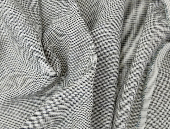 100% Linen Fabric – Fine 21s Yarn, Light & Soft Small Gingham Starcheck 6737 6748 7367