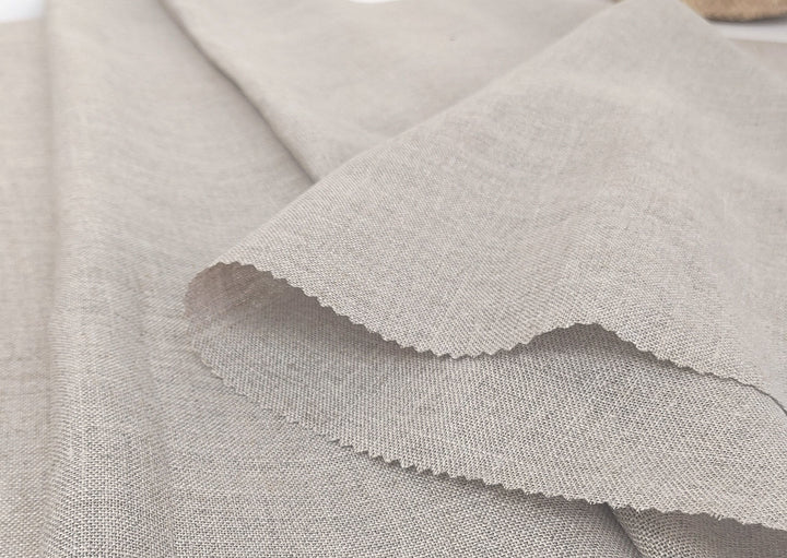 Earthy Natural Hemp Fabric | 100% Hemp, Lightweight & Semi-Sheer 8160