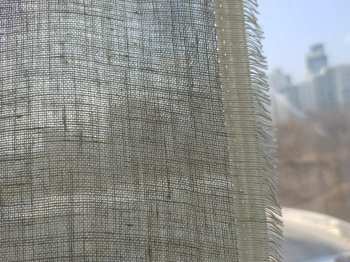 Earthy Natural Hemp Fabric | 100% Hemp, Lightweight & Semi-Sheer 8160