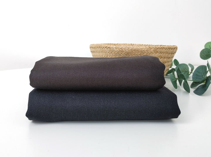 Wool Linen Blend Fabric – Twill Weave, Medium-Heavy  6676 6677
