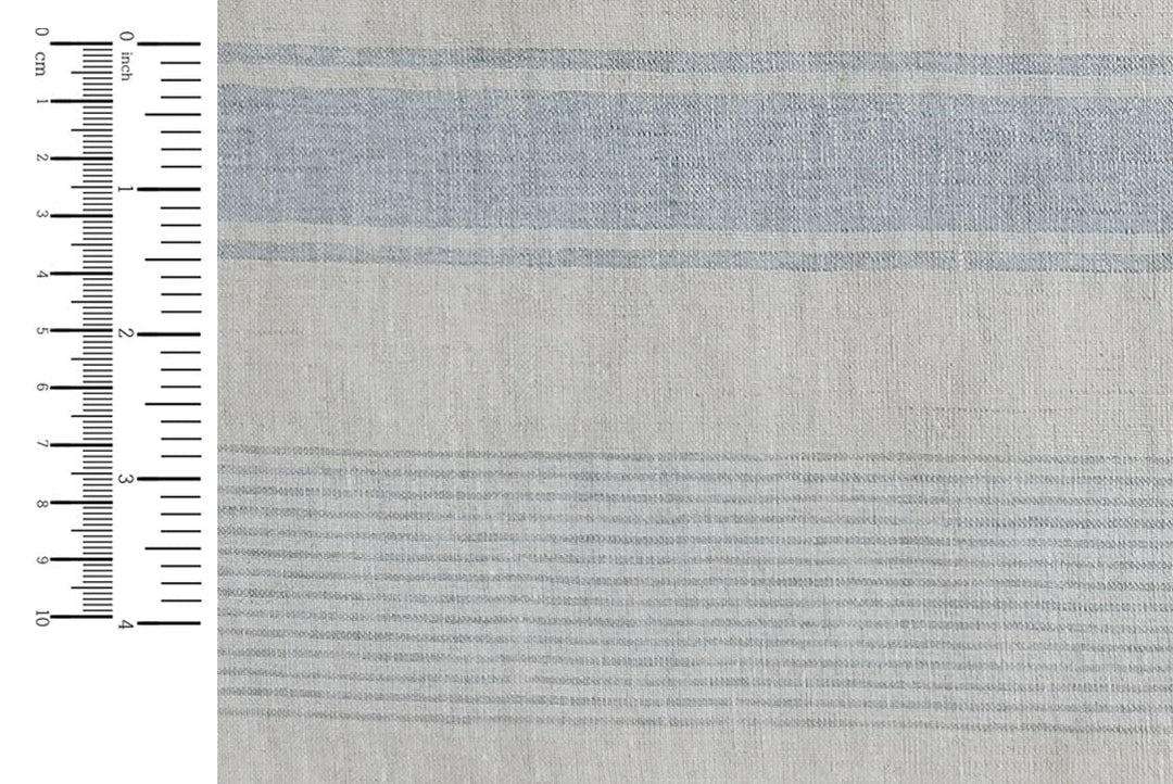 100% Linen Fabric – Yarn-Dyed Horizontal Stripes, Medium Weight, Pre-Washed (7370 / 7488 / 7489)