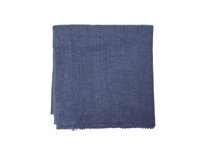 100% Linen Vintage Dyed Delave Fabric – Fine 21s Yarn, Pre-Washed, Light Weight Slate Blue 6202