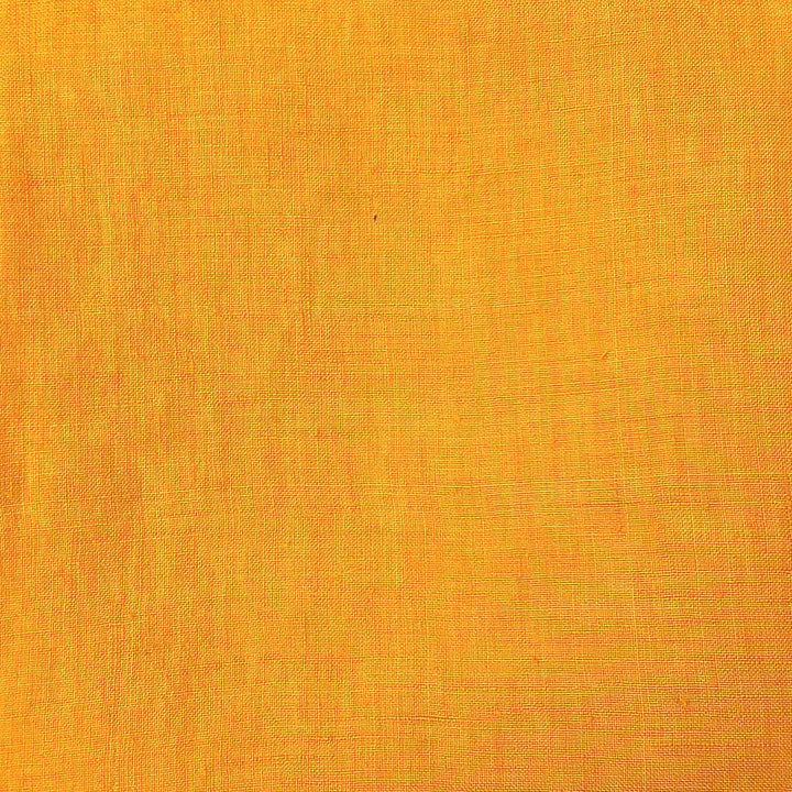 100% Linen Soft&Crisp Fabric 21s Vintage Chambray Mustard 7539