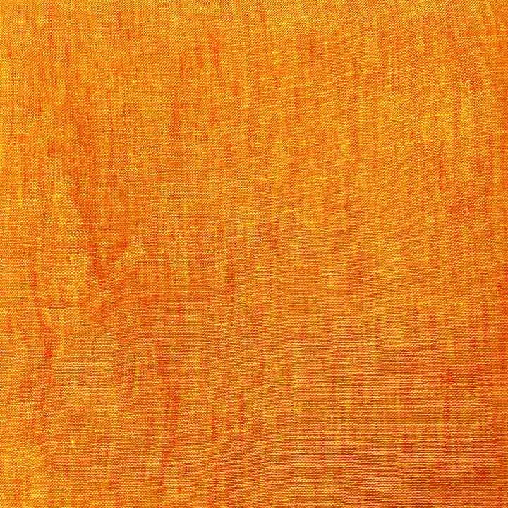 100% Linen Soft&Crisp Fabric 21s Vintage Chambray Orange 7926