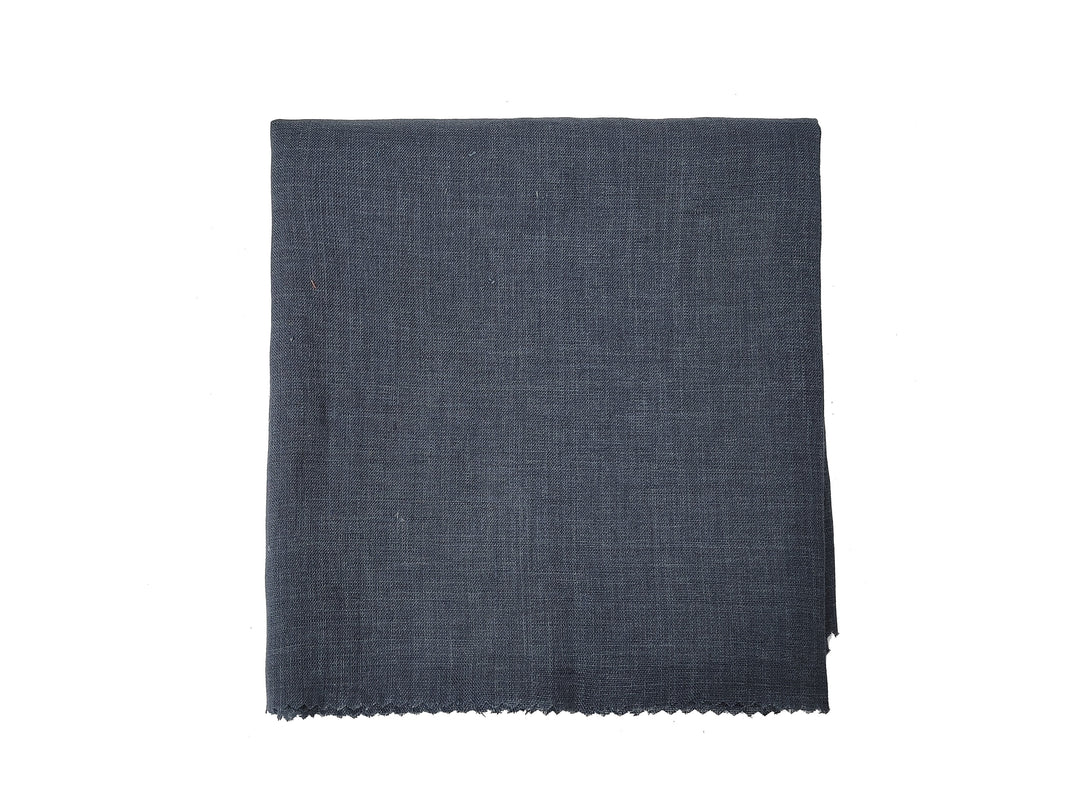 100% Linen Vintage Dyed Delave Fabric – Fine 21s Yarn, Pre-Washed, Light Weight Navy(dark) 6782