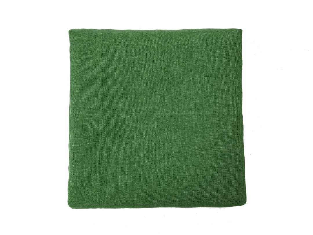 100% Linen Soft&Crisp Fabric 21s Vintage Chambray Green(dark) 7541