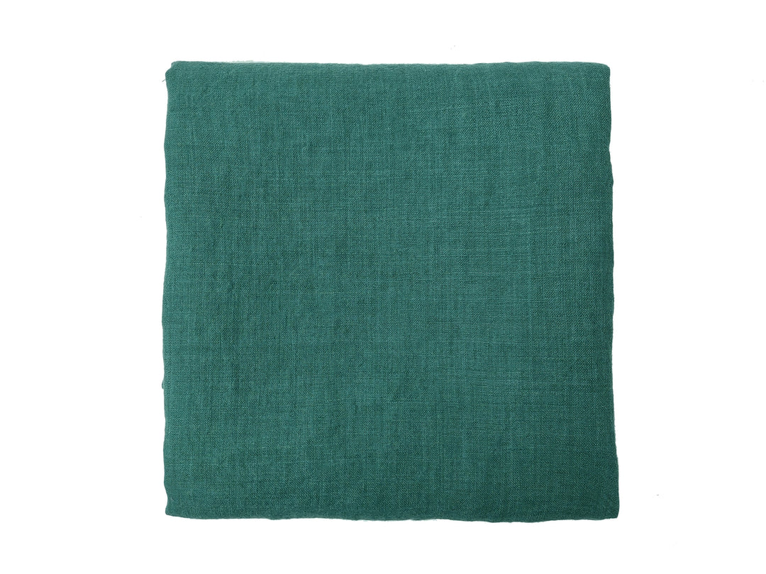 100% Linen Soft&Crisp Fabric 21s Vintage Chambray Teal 6855