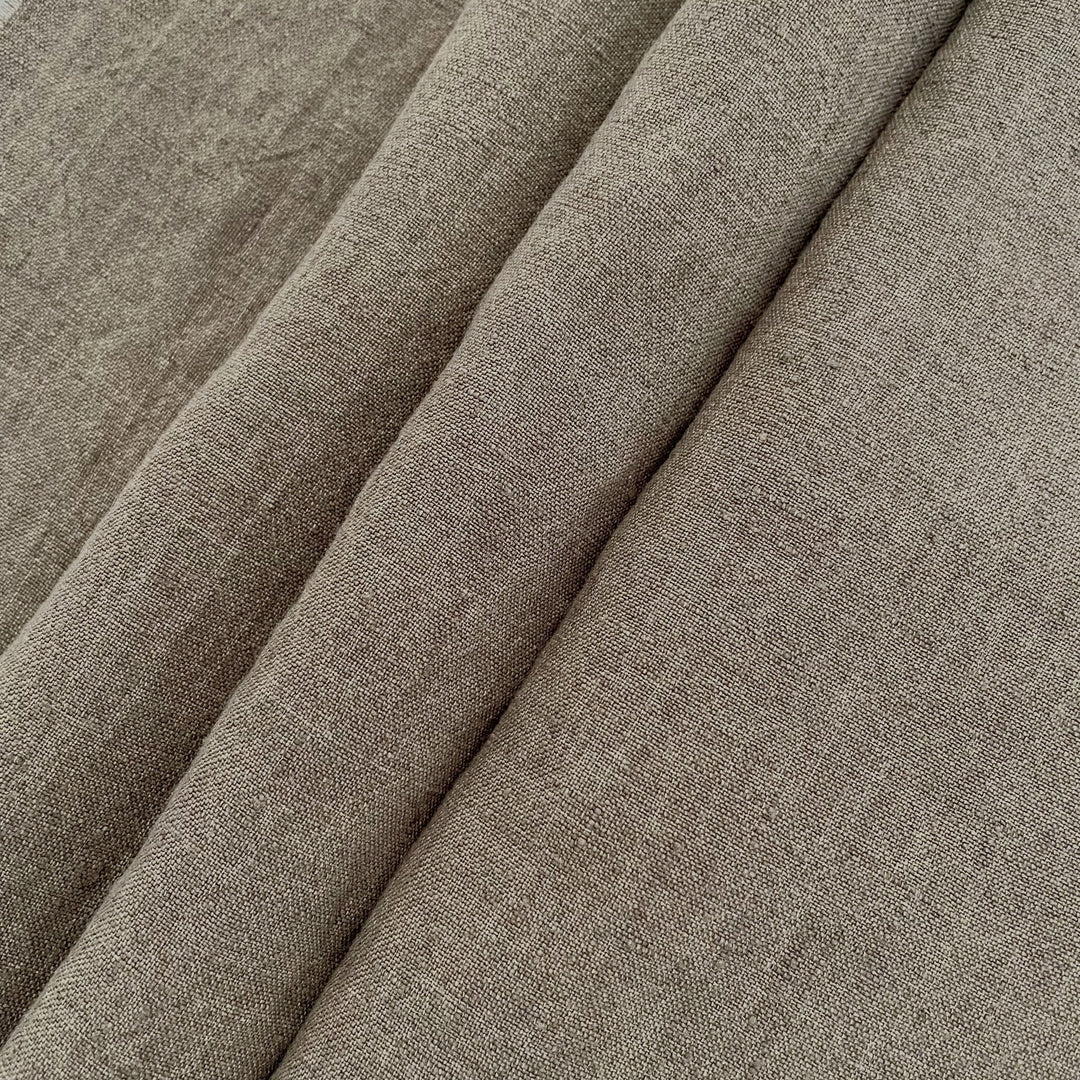 High Twisted Linen Fabric 14s Medium Weight Khaki(light) 6311