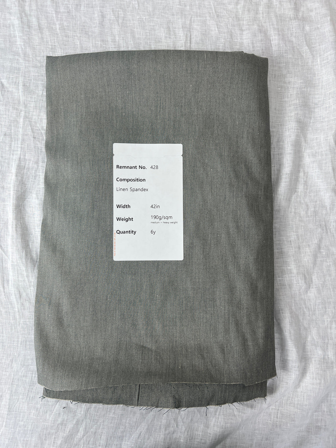 Remnant Fabric #428 - Linen Spandex - 6y