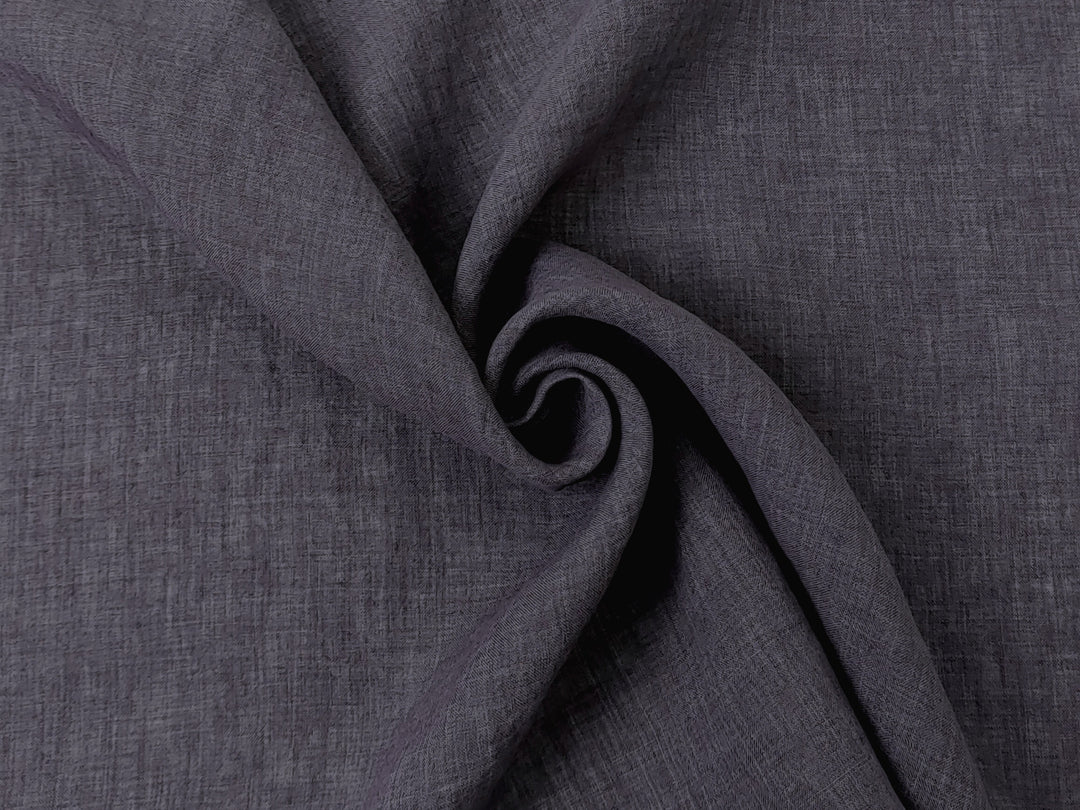 100% Linen Soft&Crisp Fabric 21s Vintage Chambray Grey(melange) 7675