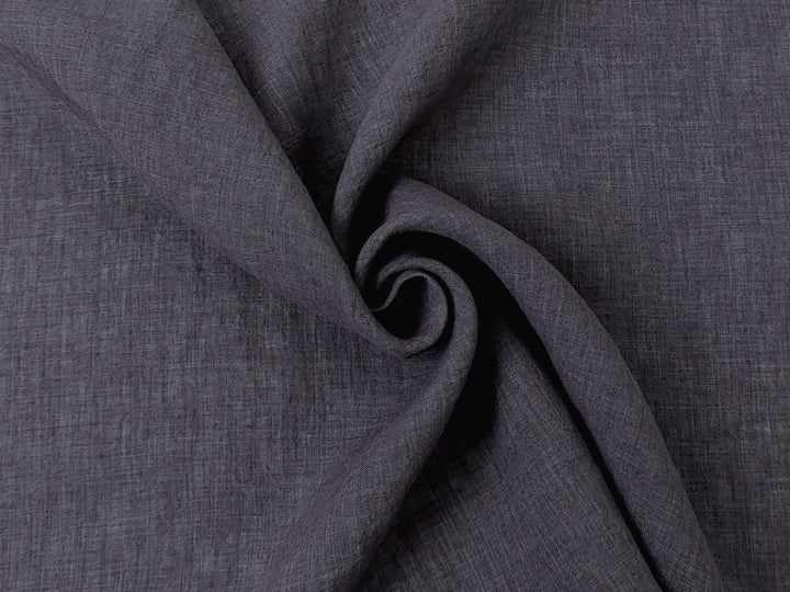 100% Linen Soft&Crisp Fabric 21s Vintage Chambray Grey(melange) 7675