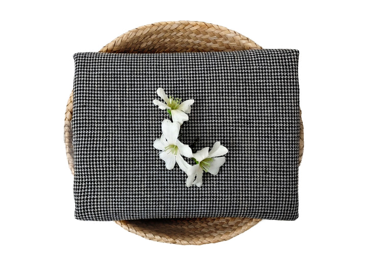 Linen Rayon Blend Fabric - Micro Gingham Check, Soft Touch, Plain Weave 8049 8050 8051