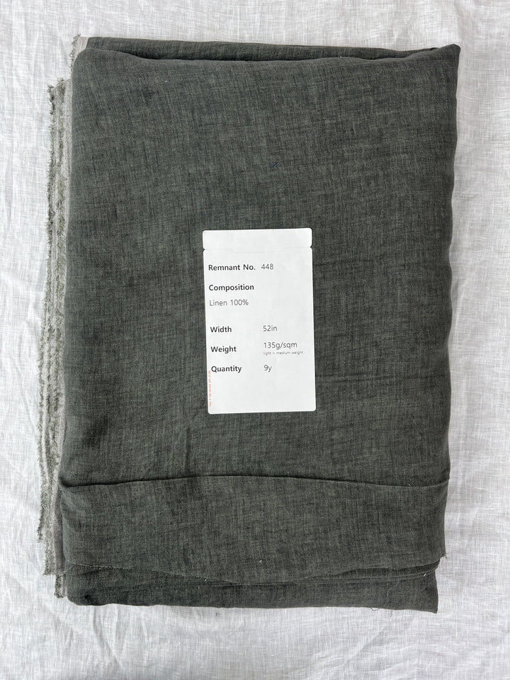 Remnant Fabric #448 - Linen 100%  - 9y