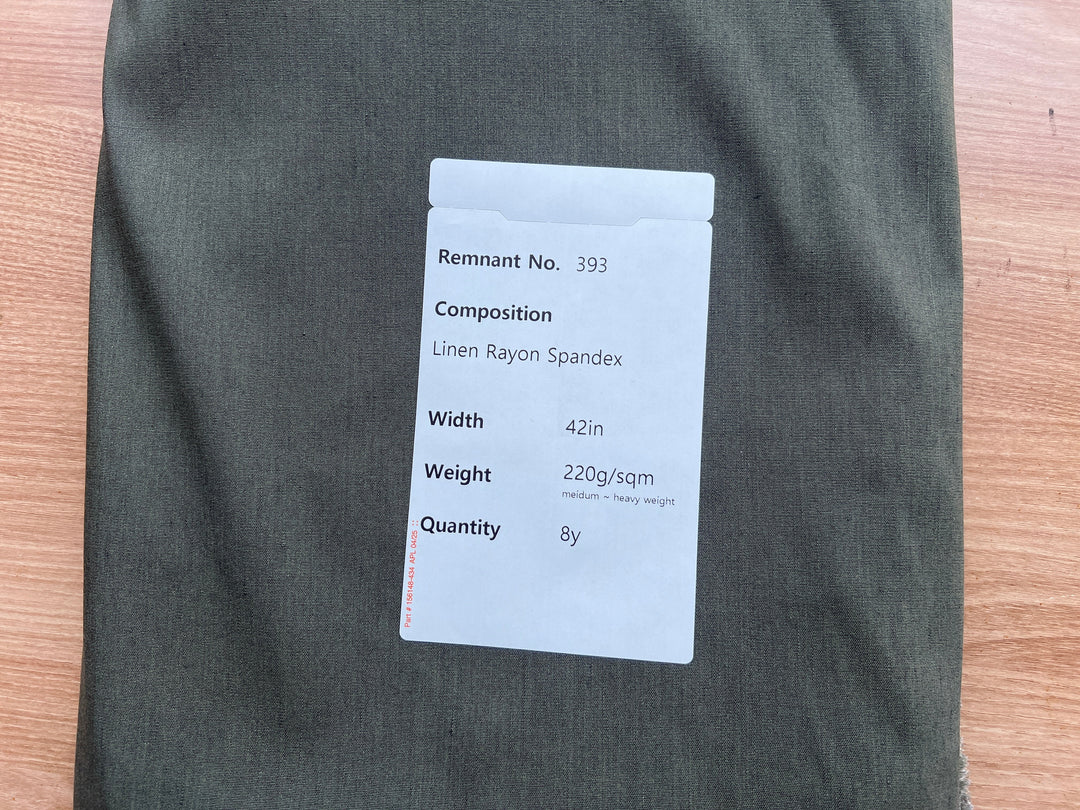 Remnant Fabric #393 - Linen Rayon Spandex - 8y