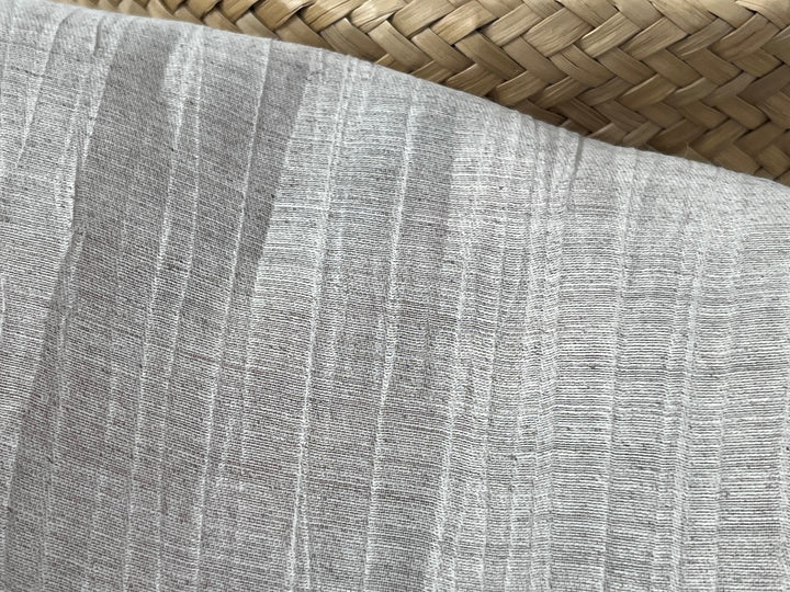 Textured Crushed Linen Blend Fabric | Creased Wrinkle Effect | 54"