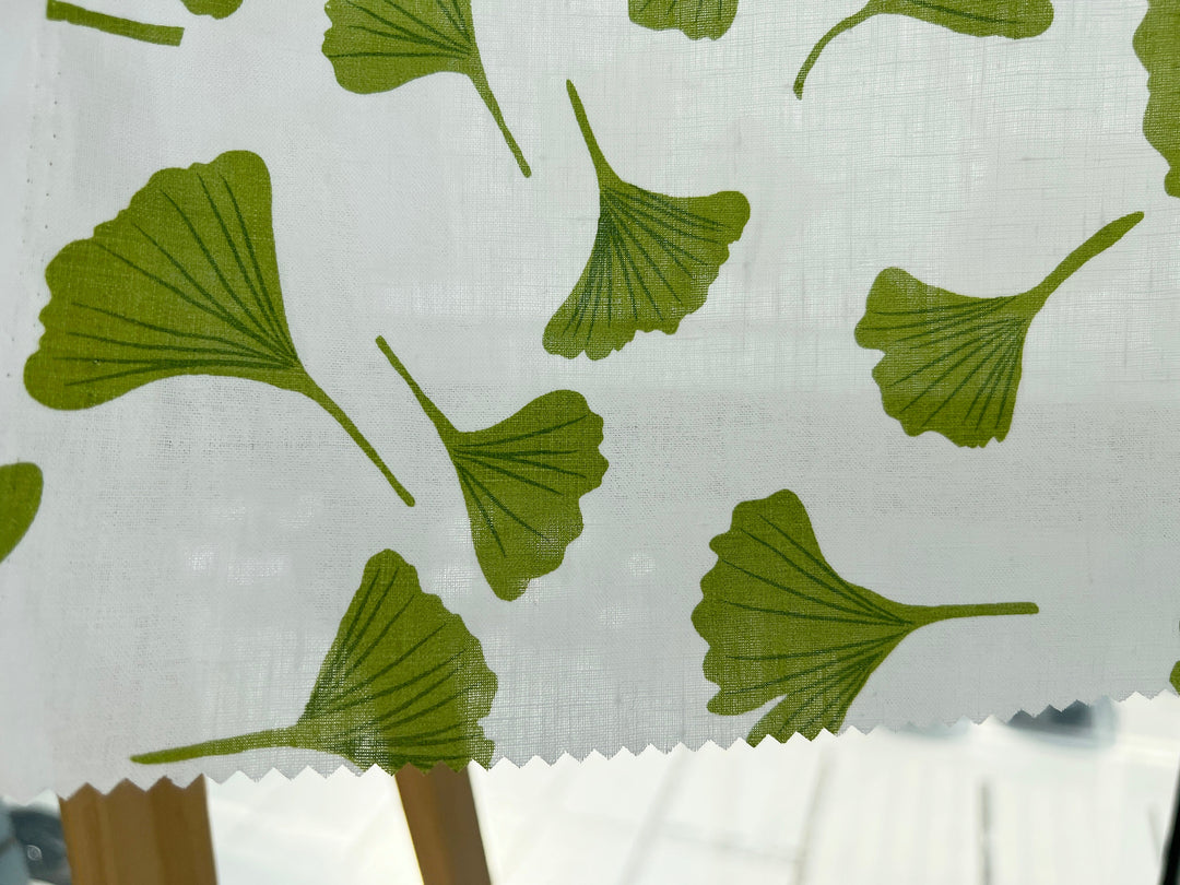 Morning Calm Ginkgo: 100% Linen Fabric 7912 8194 8195