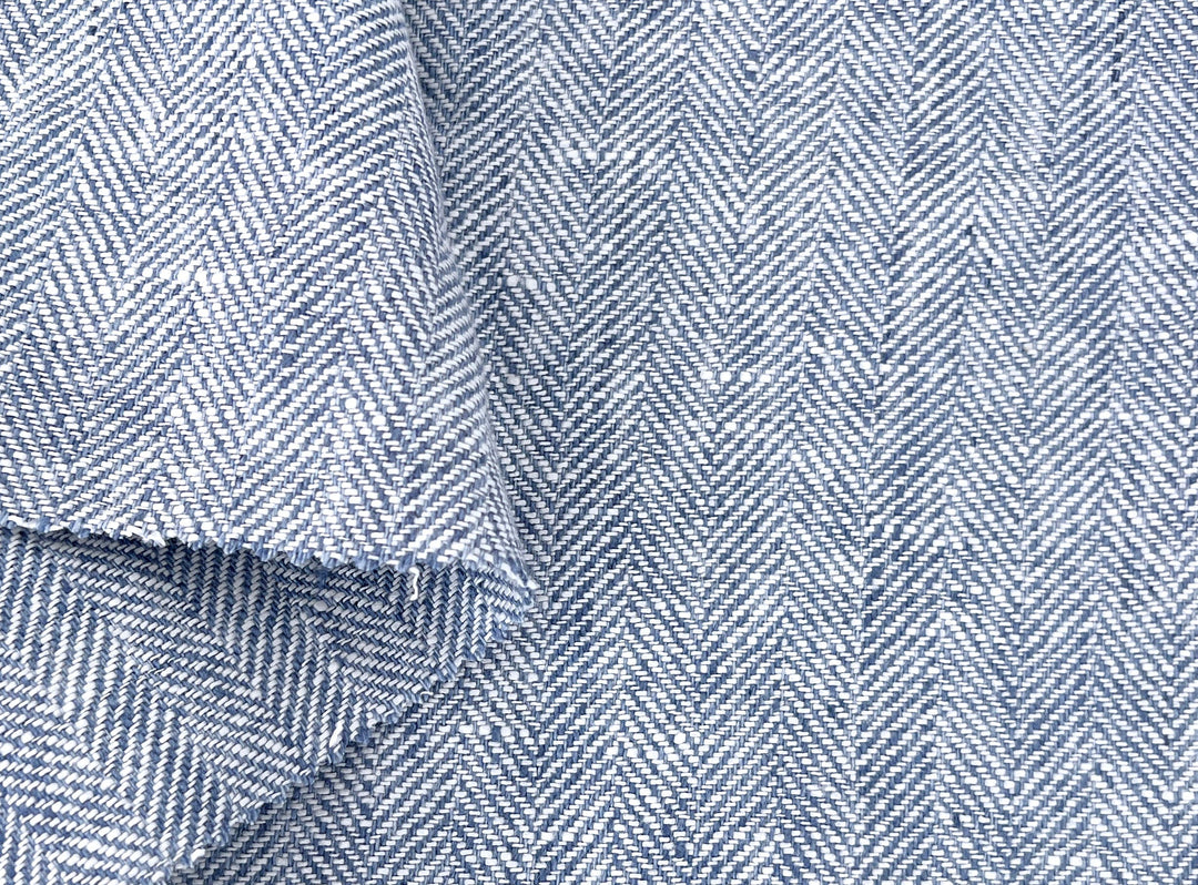 100% Linen Herringbone Twill Fabric Heavy Weight 7546 7547 7743 8152