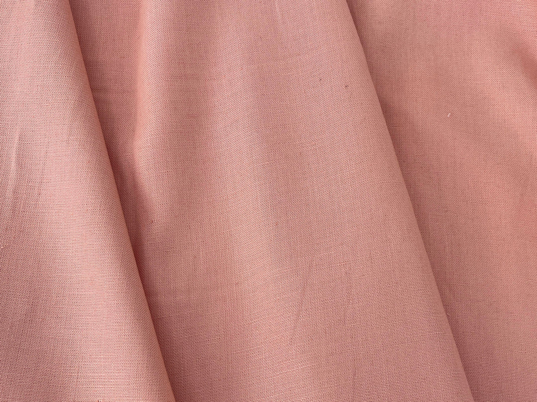 100% Linen Fabric in Peach – Solid Color, Medium to Heavy Weight, Pre-Washed, 8235