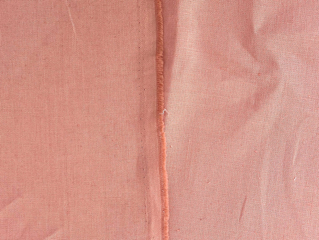 100% Linen Fabric in Peach – Solid Color, Medium to Heavy Weight, Pre-Washed, 8235