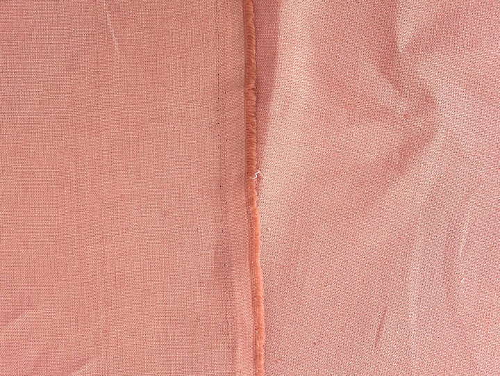 100% Linen Fabric in Peach – Solid Color, Medium to Heavy Weight, Pre-Washed, 8235