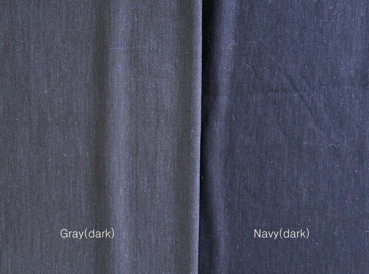 Linen Rayon Spandex Fabric – Great Drape & Comfort Stretch, Dark Navy & Grey 8162 8163