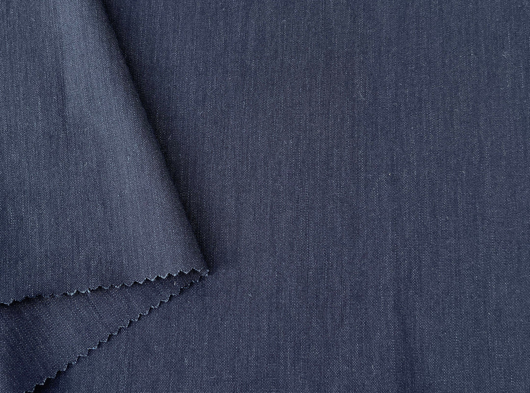 Linen Rayon Spandex Fabric – Great Drape & Comfort Stretch, Dark Navy & Grey 8162 8163