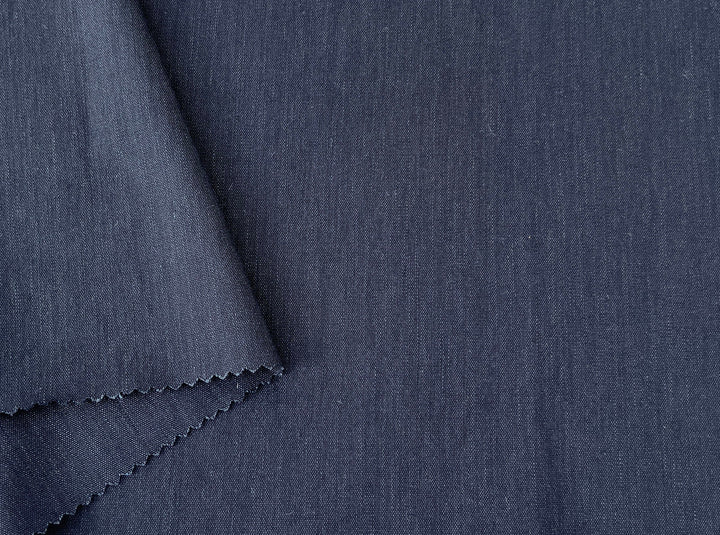 Linen Rayon Spandex Fabric – Great Drape & Comfort Stretch, Dark Navy & Grey 8162 8163