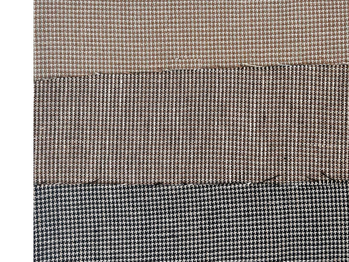 Linen Rayon Blend Fabric - Micro Gingham Check, Soft Touch, Plain Weave 8049 8050 8051