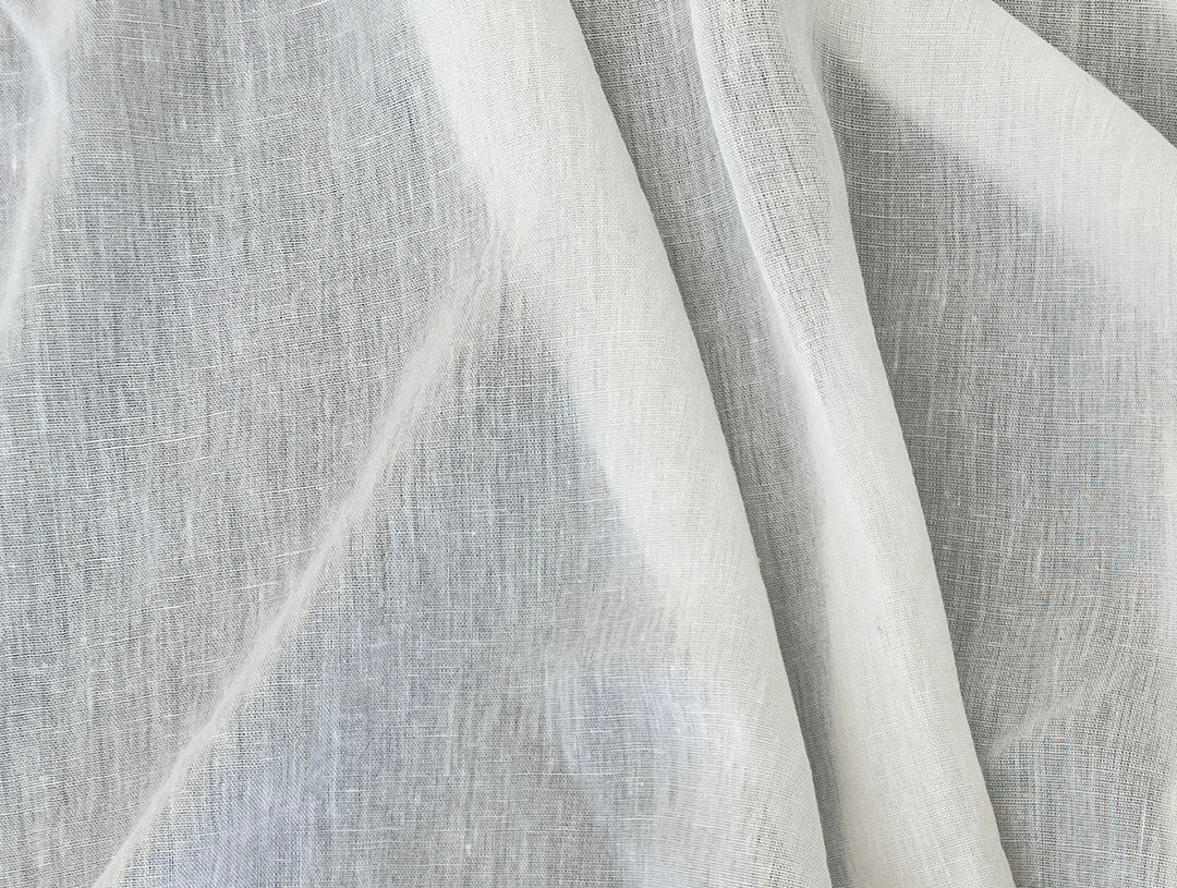 White Linen Rayon Fabric – Ultra Lightweight, Gauze Texture, 46” Wide 3226