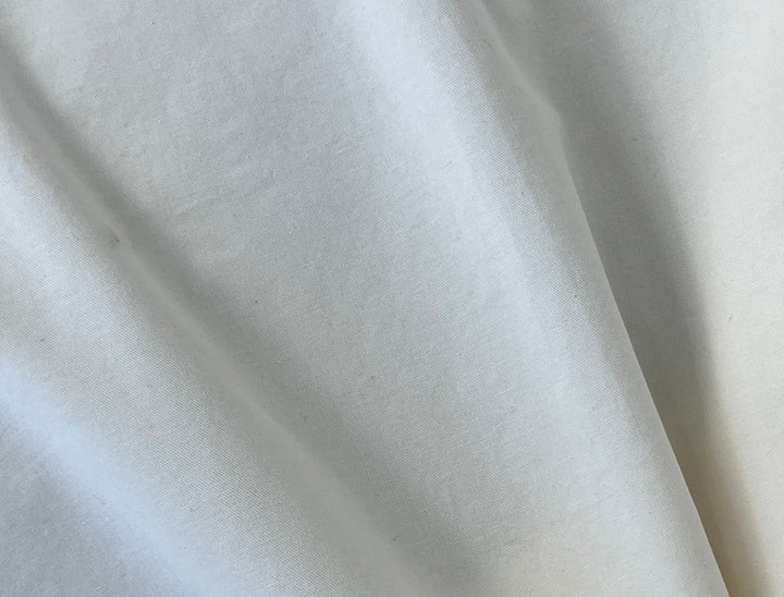 Paper Yarn Cotton Stretch Twill Fabric | Ivory White | Comfort Stretch
