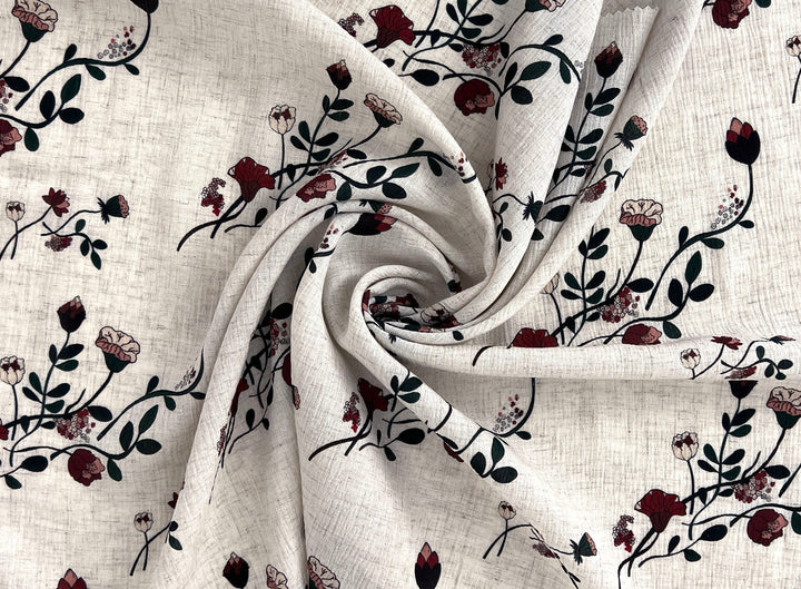 Lamp Light - Linen Rayon Print Fabric, Design by Madeline, Madswick Studio, 8226