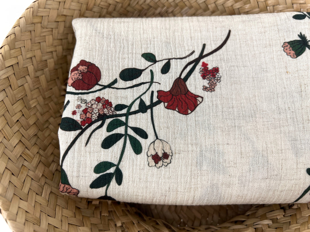 Lamp Light - Linen Rayon Print Fabric, Design by Madeline, Madswick Studio, 8226