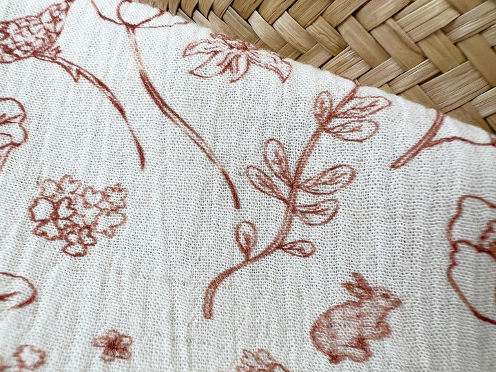 Birds of a Feather, Linen Rayon Print Fabric, Design by Madeline, Madswick Studio, 8222 8223 8224 8225