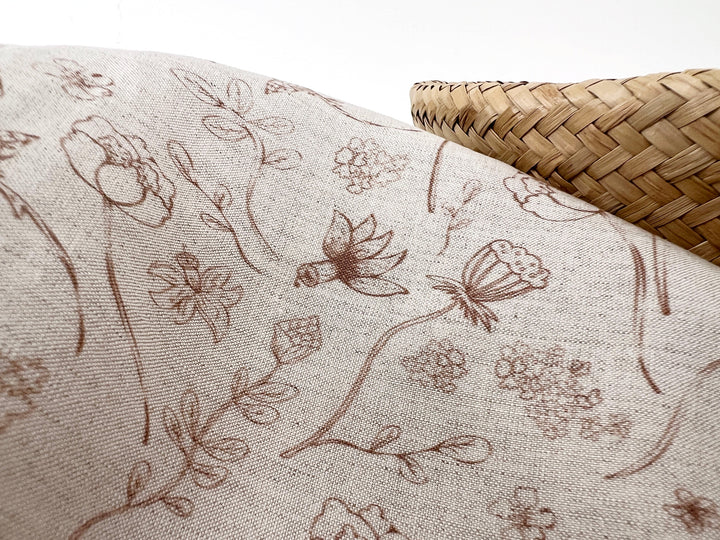 Birds of a Feather, Linen Rayon Silk Print Fabric, Design by Madeline, Madswick Studio, 8227 8228