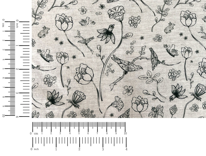 Birds of a Feather, Linen Rayon Silk Print Fabric, Design by Madeline, Madswick Studio, 8227 8228
