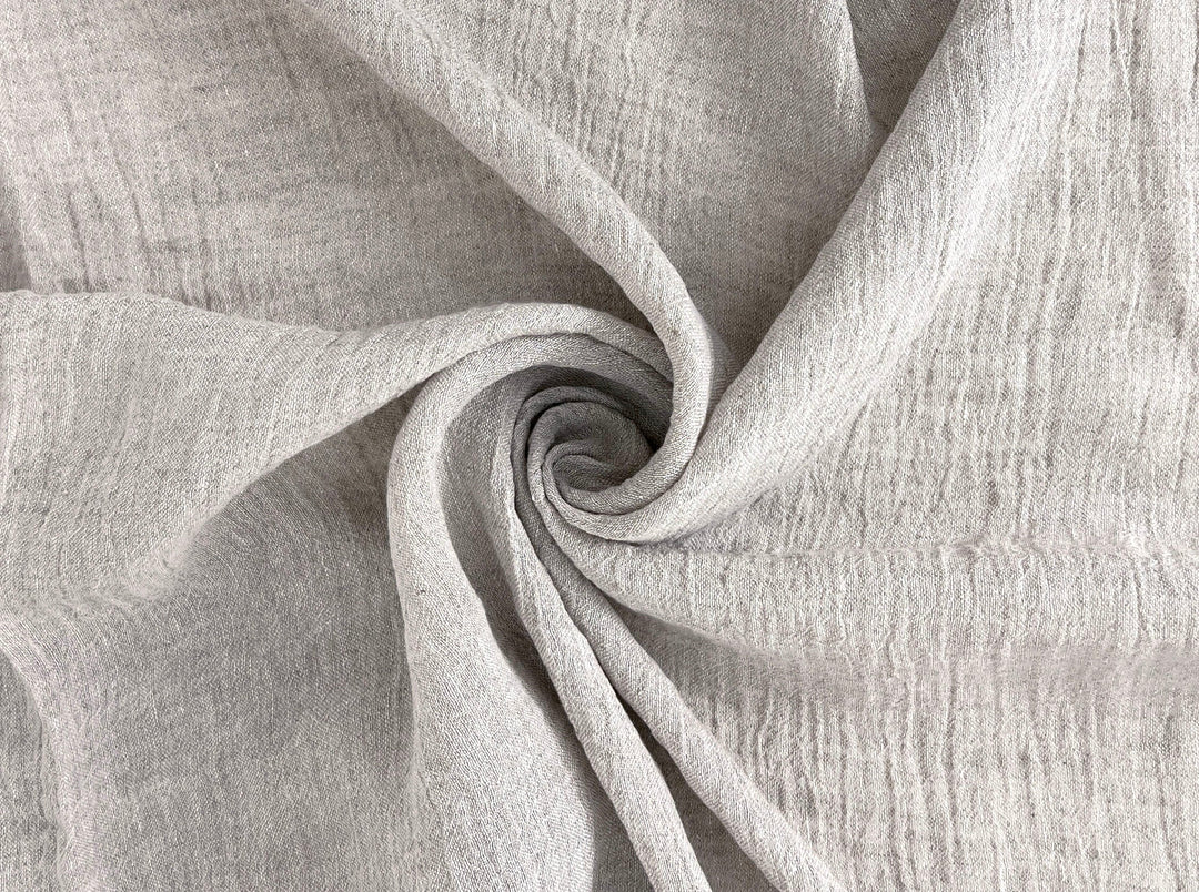 Pure Linen Slight Wrinkle-Effect Fabric - High-Twist Yarn, Low Density 6554 6242
