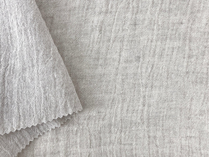 Pure Linen Slight Wrinkle-Effect Fabric - High-Twist Yarn, Low Density 6554 6242