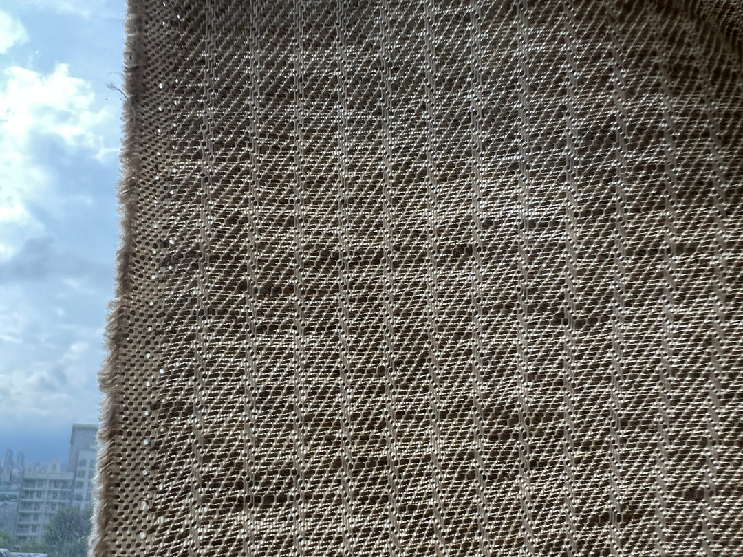 Linen Cotton Fabric – Dobby Herringbone Twill Weave, Medium Heavy Weight 1592