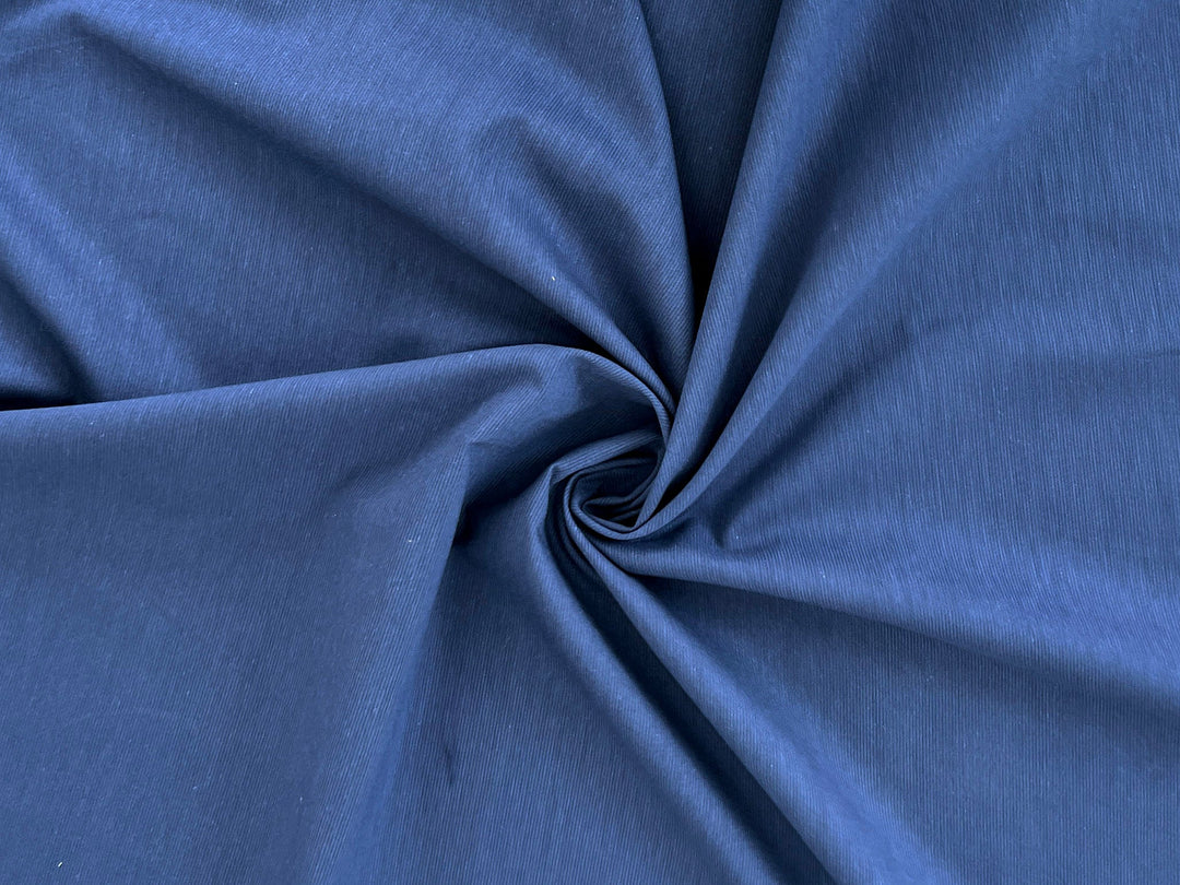 Blue Cotton Polyester Dobby Fabric – Subtle Stripe, Natural Stretch 8270