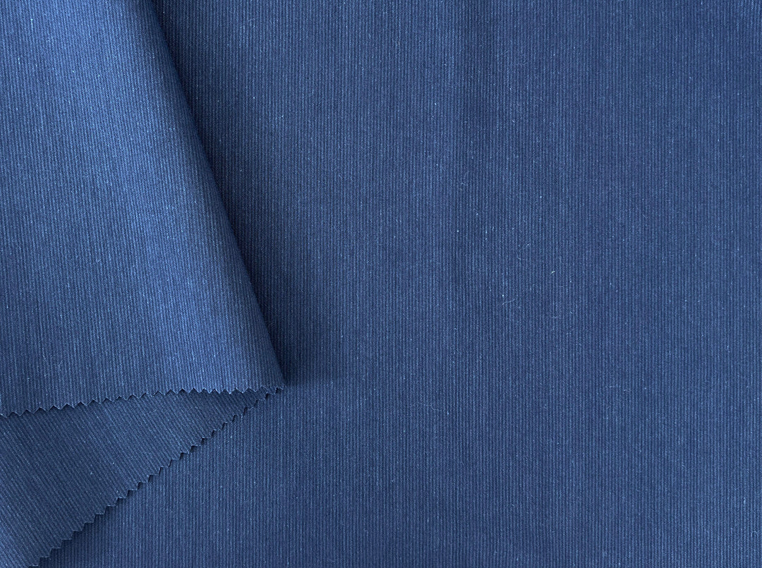Blue Cotton Polyester Dobby Fabric – Subtle Stripe, Natural Stretch 8270