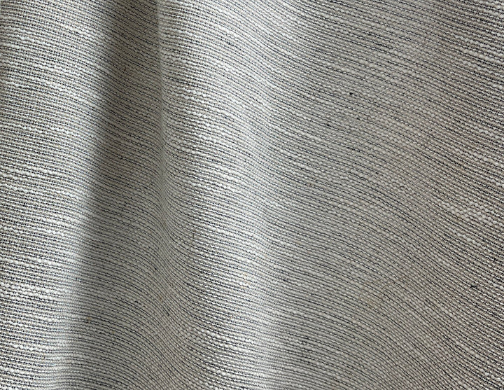 Linen Blend Dobby Tweed-Style Fabric – Grey Melange Texture | Light-Medium Weight, Pre-Washed 8269