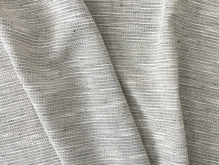 Linen Blend Dobby Tweed-Style Fabric – Grey Melange Texture | Light-Medium Weight, Pre-Washed 8269