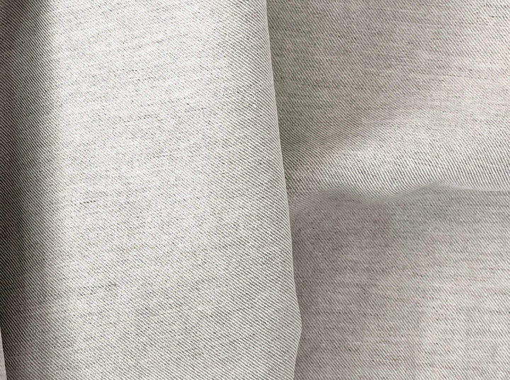 Linen Cotton Twill Fabric – Light Natural Color, Medium Weight, Pre-washed 8216