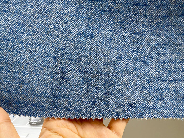 Linen Wool Broken Diamond Twill Fabric – Viking Inspired, Soft & Pre-Washed 8178 8179 8180