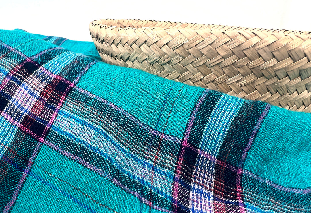 Classic Tartan Plaid Linen Blend Fabric – Red & Teal Options 7991 7992
