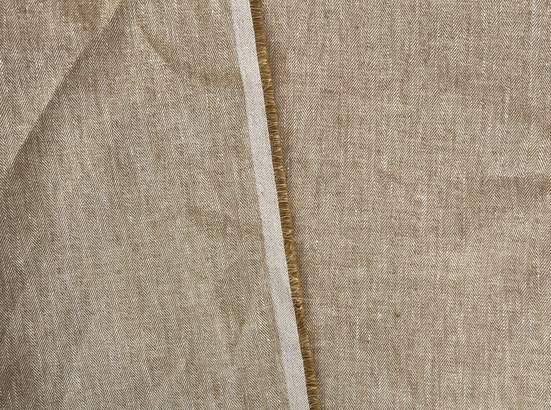 Linen Blend Herringbone Chambray Fabric with Stretch – Medium Weight 8013 8014 8200